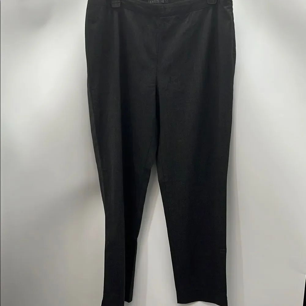 Lafayette 148 New York Black Straight Leg Pants